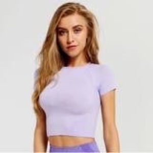 Astoria Seamless Cropped Tee - Lavender